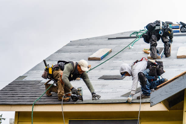 Professional Gutter Installation technician working in Logan, OH